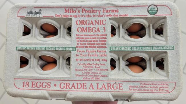 Una caja de la marca de huevos contaminados que la FDA recomendó tirar de inmediato.