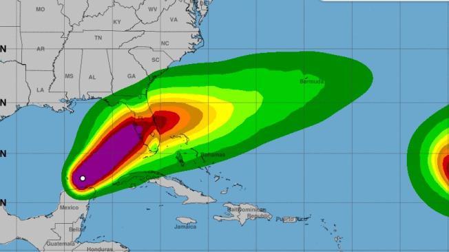 Trayectoria del huracán Milton en la Florida, Estados Unidos.