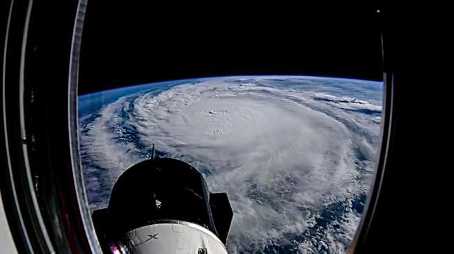 Huracán Milton captado desde la Estación Espacial Internacional