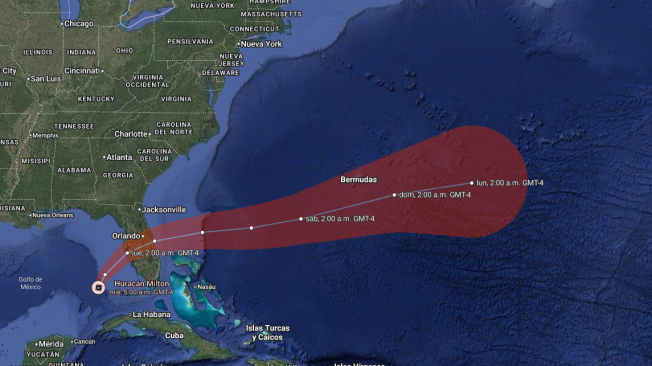 El recorrido del huracán Milton en Florida