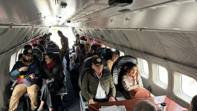 Viaje de ministros y cúpula militar a El Plateado, Argelia, Cauca.