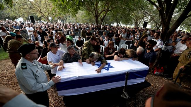 Funeral de soldados israelíes.