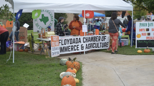 Las calabazas forman parte central de Floydada, Texas.