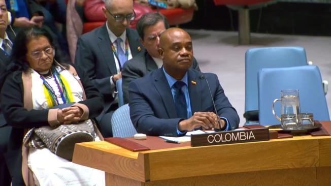 Canciller Luis Gilberto Murillo durante el Consejo de Seguridad de la ONU sobre Colombia.