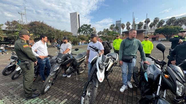 Motos recuperadas por la Policía del Valle de Aburrá