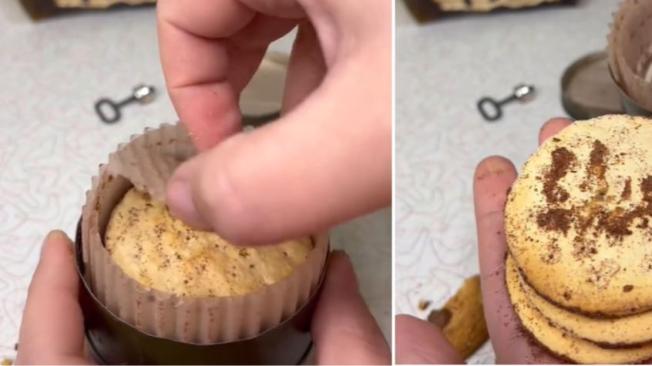 Dentro de la lata habían tres galletas saladas.