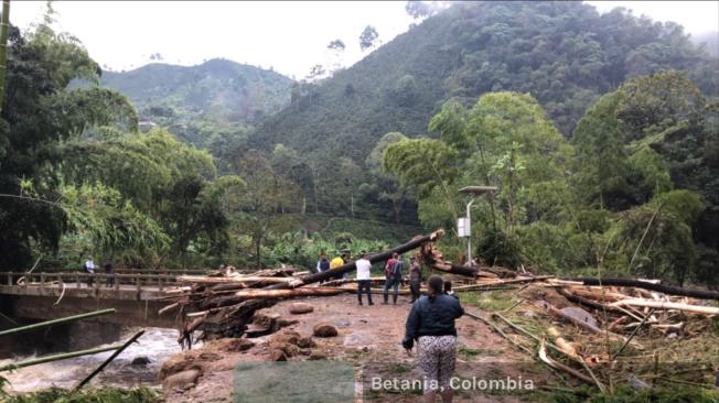 Emergencia en Betania, Antioquia, por vendaval y lluvias