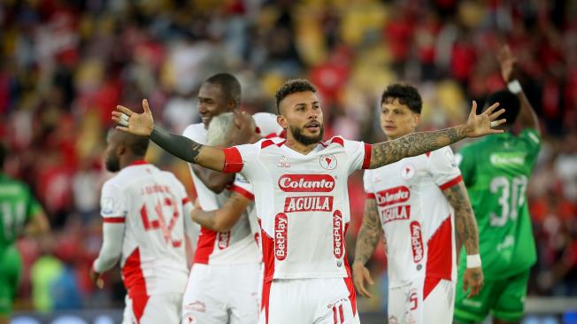 Imágenes del juego entre La Equidad vs América de Cali hoy 20 de octubre del 2024 en el estadio El Campin en la liga Bet Play. Foto MAURICIO MORENO CEET EL TIEMPO @mauriciomorenofoto