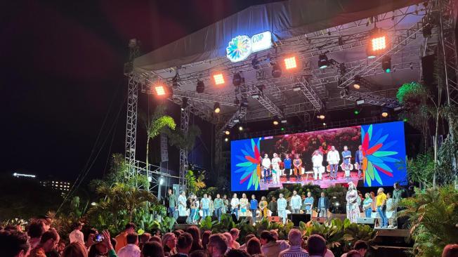 Presidente Gustavo Petro en la inauguración de la Zona Verde de la COP16.