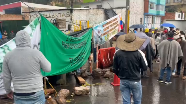 Bloqueos en el corredor vial Briceño - Tunja – Sogamoso