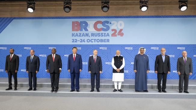 Líderes reunidos en la cumbre de los Brics en Kazán.