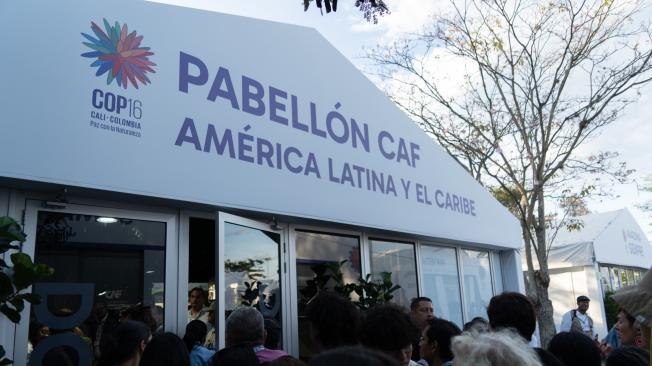 COP16 en Cali, pabellón de CAF.