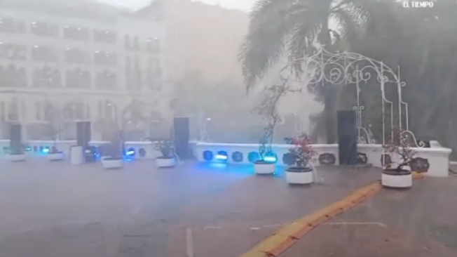 Fuertes lluvias en la Zona Verde en la COP16 en Cali