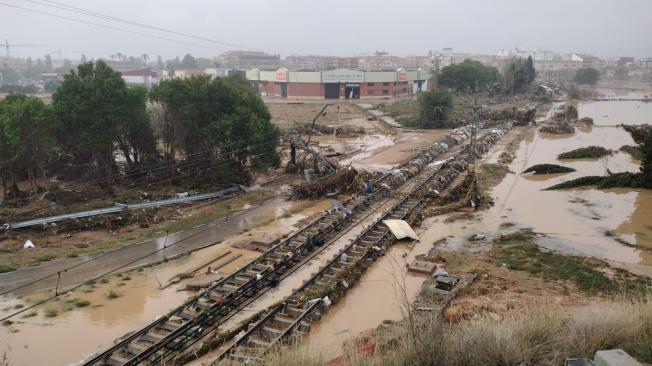 Desastres en las vías férreas en Valencia