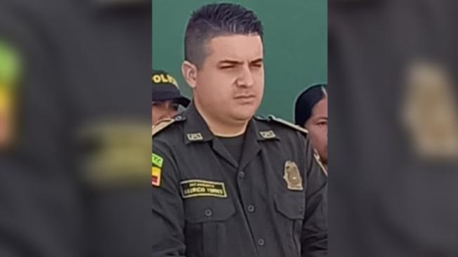 Intendente Mauricio Torres, policía que murió en Cali.