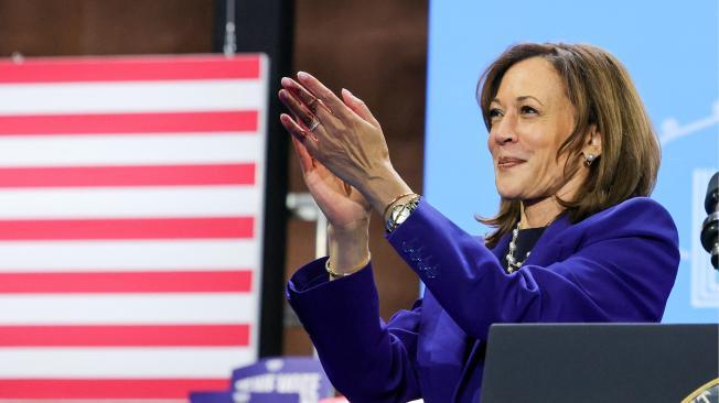 Kamala Harris en un acto de campaña en las Vegas, Nevada.