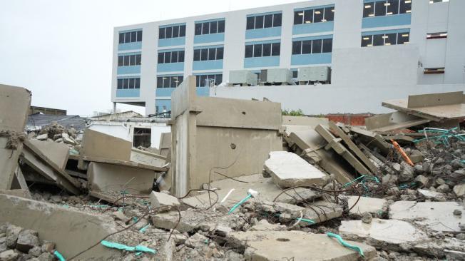 Panorama tras la demolición del edificio.