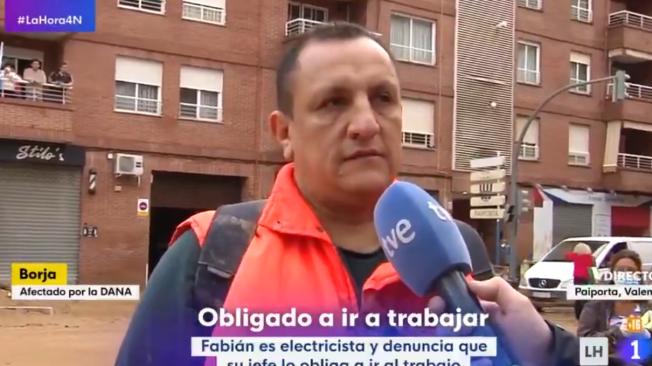 Fabián Valencia denunció el trato de su jefe en televisión española.