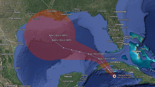 El seguimiento del Huracán Rafael