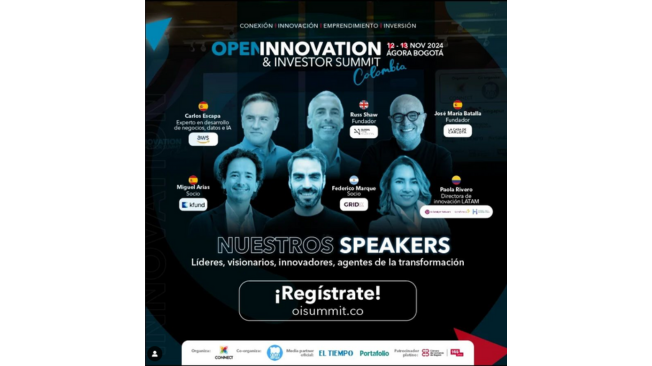 Los speakers del Open Innovation & Investor Summit Colombia 2024.