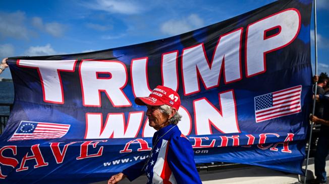 Simpatizantes de Donald Trump en Palm Beach, Florida.