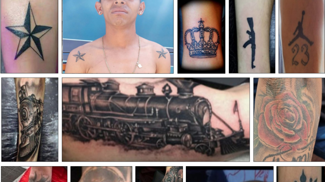 Tren de Aragua. tatuajes