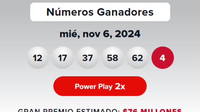 Los resultados del miércoles 6 de noviembre.