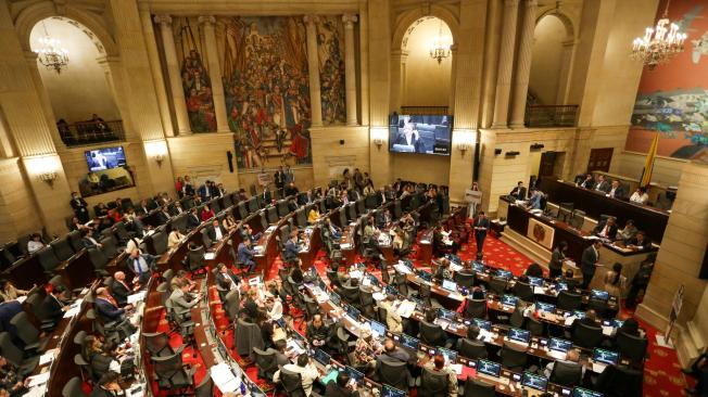 Plenaria de la Cámara de Representantes durante el debate de la reforma política