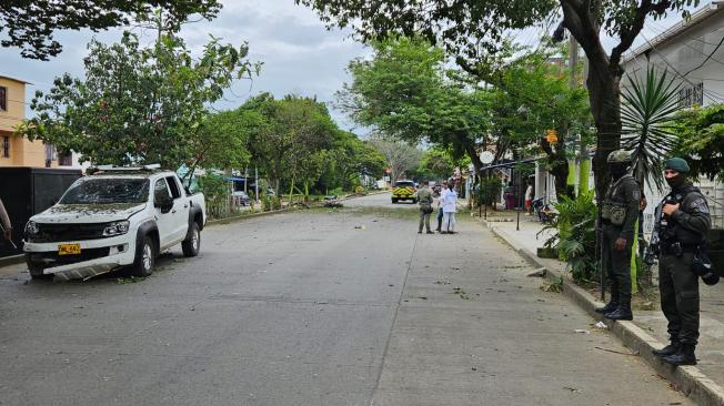 Sector donde fue accionado el artefacto explosivo