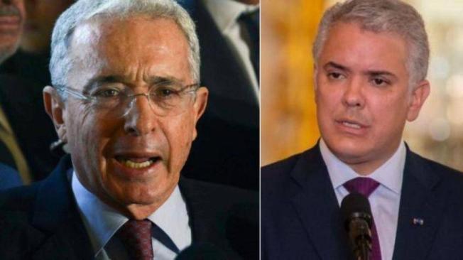 Los expresidentes Ivan Duque y Alvaro Uribe