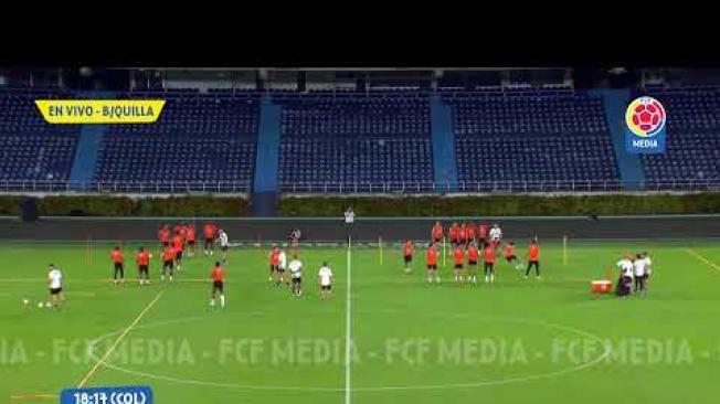 Entrenamiento a 24 horas para Colombia VS Ecuador en el Metropolitano de Barranquilla.