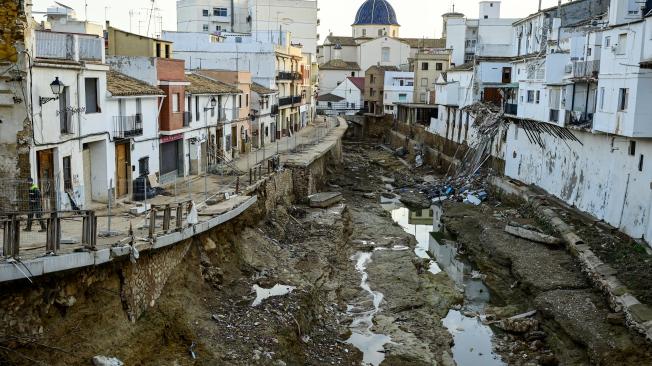 Chiva, en la región de Valencia, al este de España, tras las catastróficas inundaciones mortales causadas por la dana.