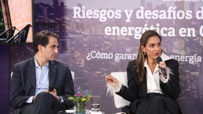 Foro Riesgos y desafíos de la seguridad energética en Colombia, con Andrés Mompotes, director de EL TIEMPO; Natalia Gutiérrez, presidente de Acolgen;  Alfredo Trespalacios, experto de la Creg (virtual) y Tomás González, exministro de Minas