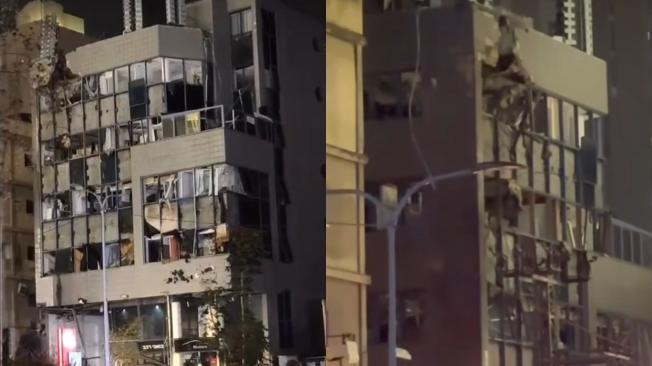 Edificio destruido en Israel