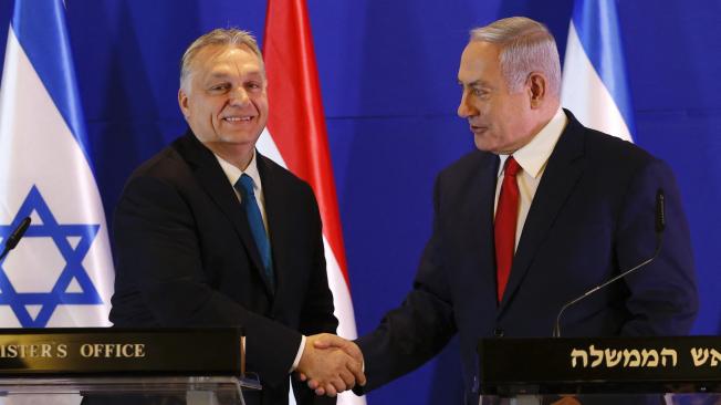 El primer ministro húngaro, Viktor Orban, y su homólogo israelí Benjamin Netanyahu en 2019.