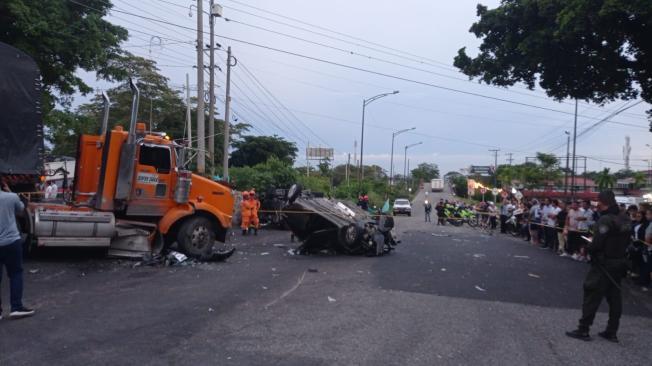 Accidente en Llanolindo, a la salida de Villavicencio.