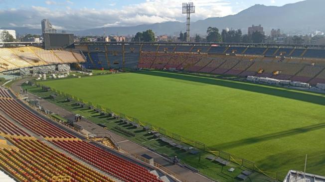 Estado del césped del estadio El Campín