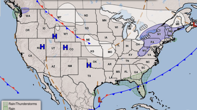 El mapa para el viernes 28 de noviembre muestra
