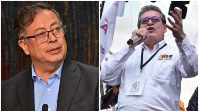 El presidente Gustavo Petro y el representante Alirio Uribe.