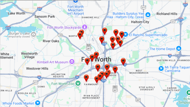 Las locaciones de TAFB para diciembre