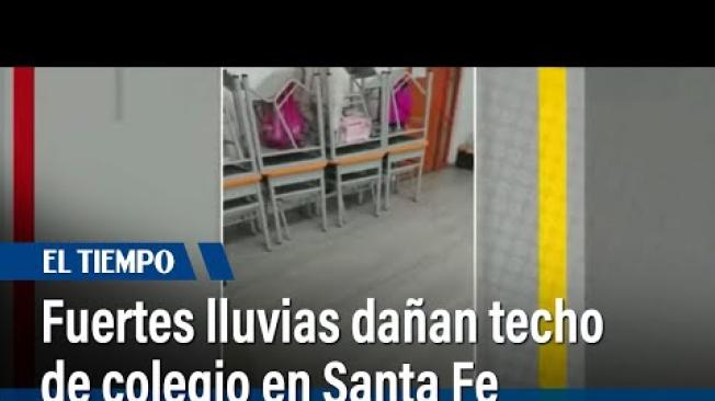 Colegio en Santa Fe sufre graves filtraciones y alumnos intentan evitar inundación con baldes