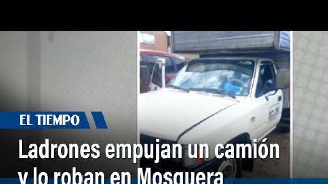 Delincuentes roban un camión a empujones en Mosquera, Cundinamarca | El Tiempo