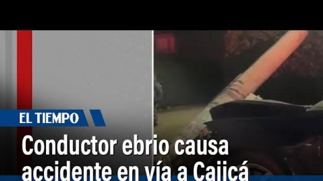 Conductor ebrio causa accidente en vía Bogotá-Cajicá; ex futbolista se responsabiliza