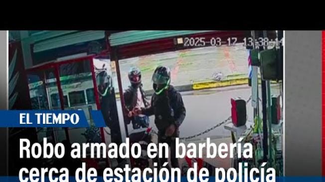 Ladrones armados roban violentamente en barbería cerca de estación de policía | El Tiempo