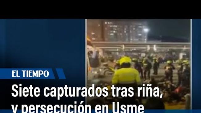 Siete personas fueron capturadas tras un enfrentamiento entre hinchas de dos equipos. Los sujetos intentaron escapar en un bus. Además, amenazaron y obligaron al conductor a huir de las autoridades.