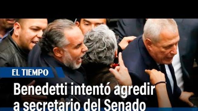 Benedetti intentó agredir a secretario del Senado tras hundimiento de la consulta popular