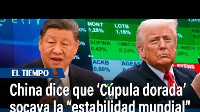 China afirmó el miércoles que el proyecto norteamericano de escudo antimisiles "Cúpula Dorada", anunciado la víspera por el presidente Donald Trump, "socava la estabilidad mundial".