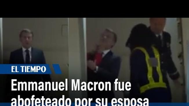 Presidente de Francia, Emmanuel Macron, fue abofeteado por su esposa