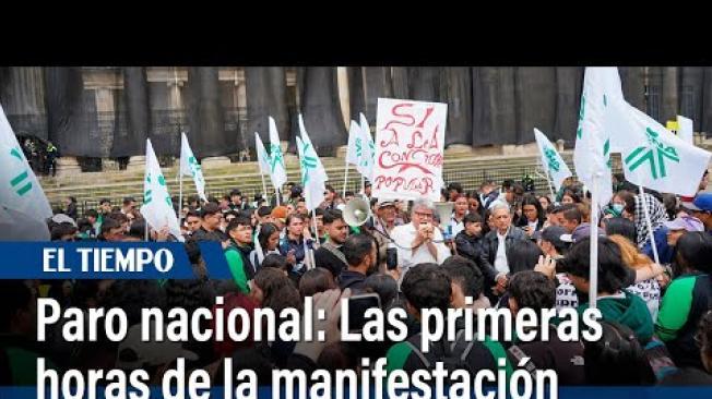 Así fueron las primeras horas del #paronacional en Bogotá | El Tiempo