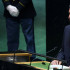 El presidente cubano Miguel Díaz-Canel se dirige a los líderes mundiales durante la Asamblea General de las Naciones Unidas (ONU).